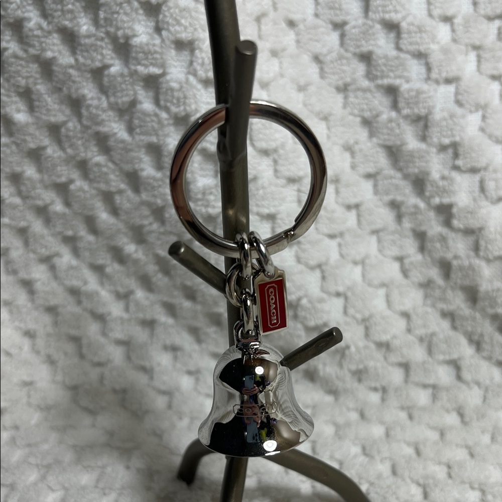 Coach Silver Bell Keychain